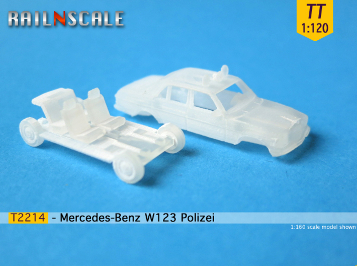 Mercedes-Benz W123 Polizei (TT 1:120) 3d printed 