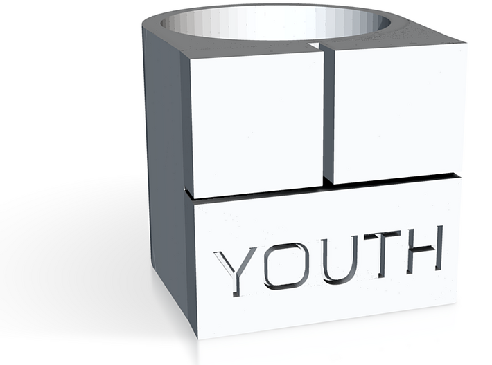 Youth Box Ring - Sz. 9 3d printed