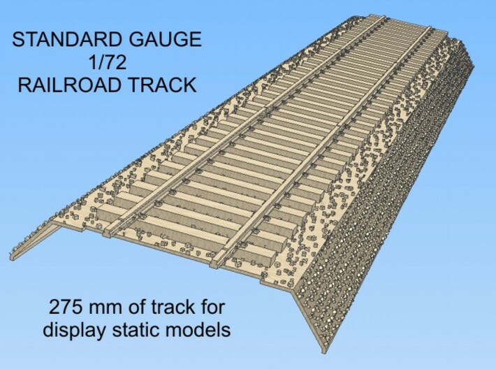1-72 Rail Standard Gauge Section 3d printed