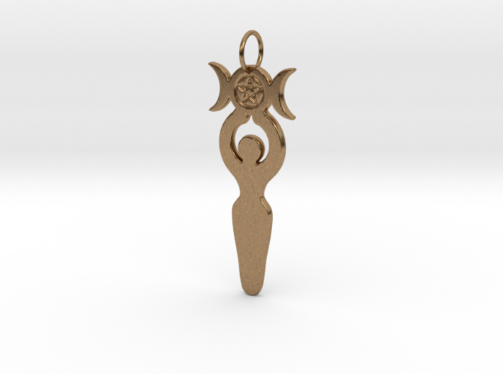 Triple Moon Goddess Pentacle Pendant 3d printed
