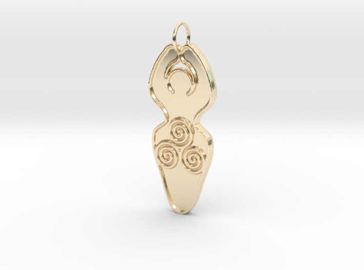 Spiral of Life Goddess Symbol Pendant 3d printed