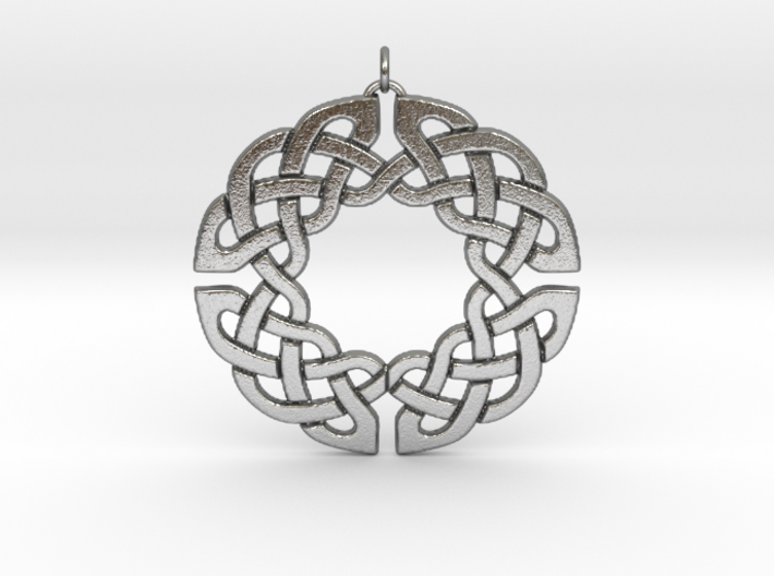 Circular Celtic Knot Pendant 3d printed