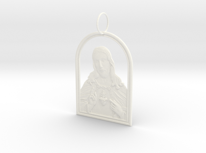 Jesus Heart Pendant 3d printed