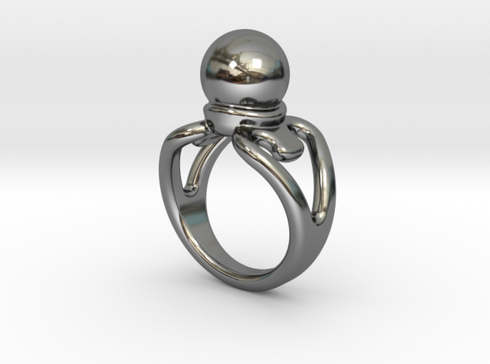 Black Pearl Ring 28 - Italian Size 28 3d printed