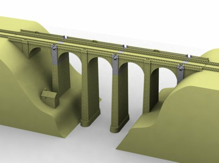 NV2M8 Modular viaduct 2 tracks 3d printed