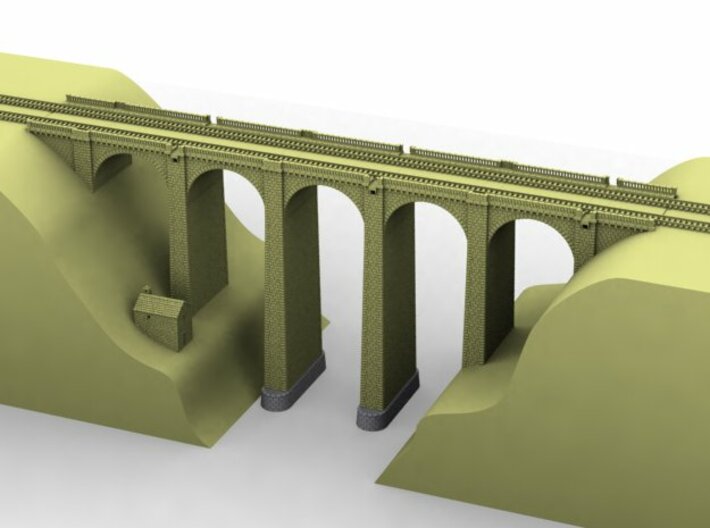 NV2M11 Modular viaduct 2 tracks 3d printed