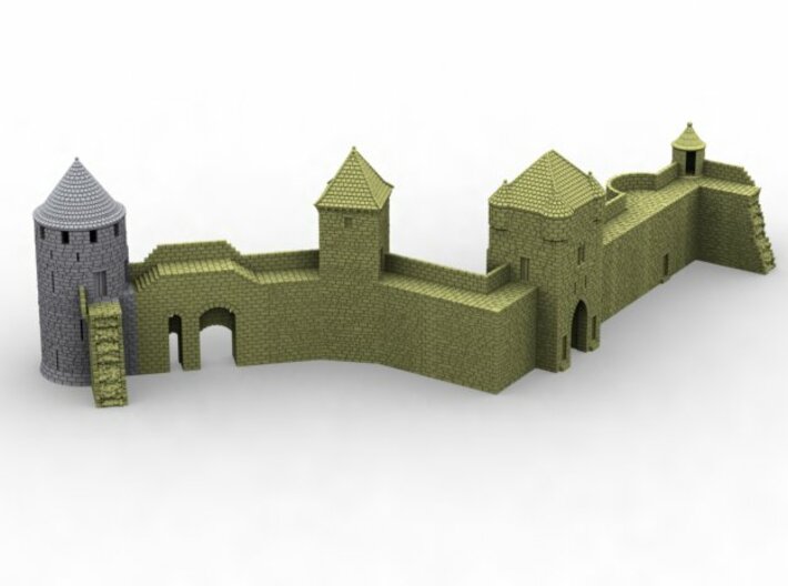 NF1 Modular fortified wall 3d printed 