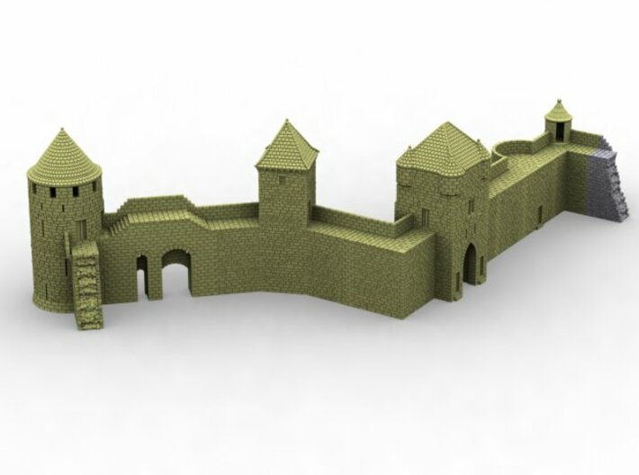 NF7 Modular fortified wall 3d printed