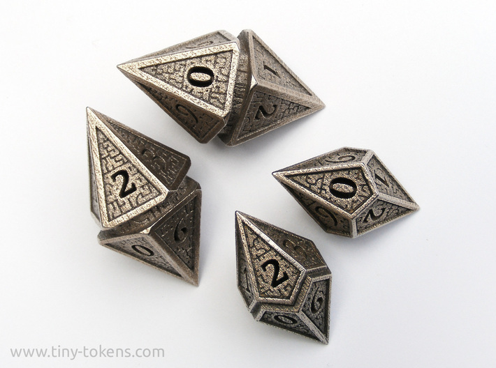 Hedron D10 (v2 open) Spindown - Hollow 3d printed Comparison between this design with the larger alternative design (also available through my shop)