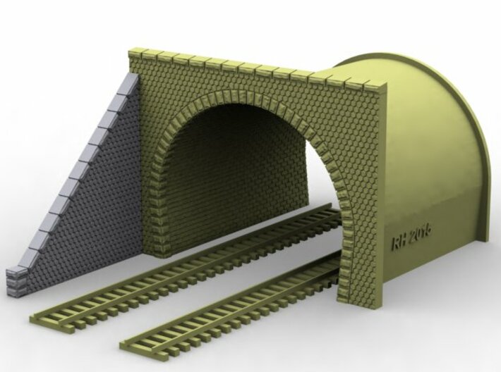 NT34 Tunnel portal for double track 3d printed 