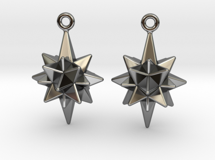 Moravian Star Earrings 3d printed
