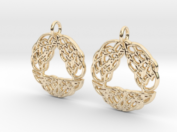 Celtic Arch earrings 3d printed