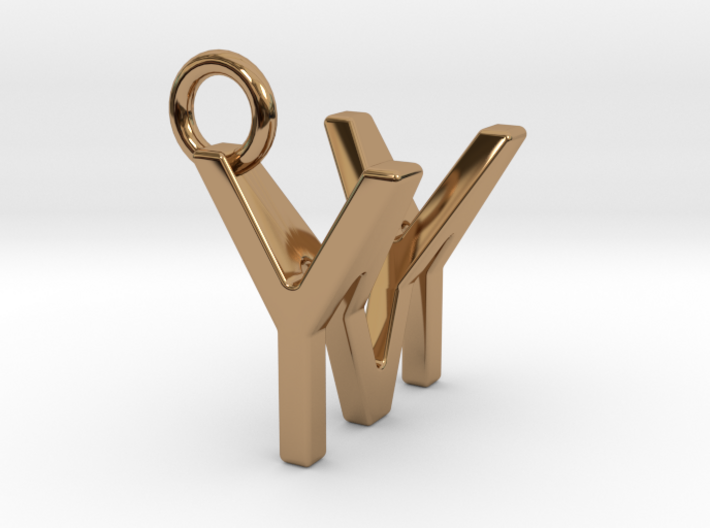 Two way letter pendant - MY YM 3d printed