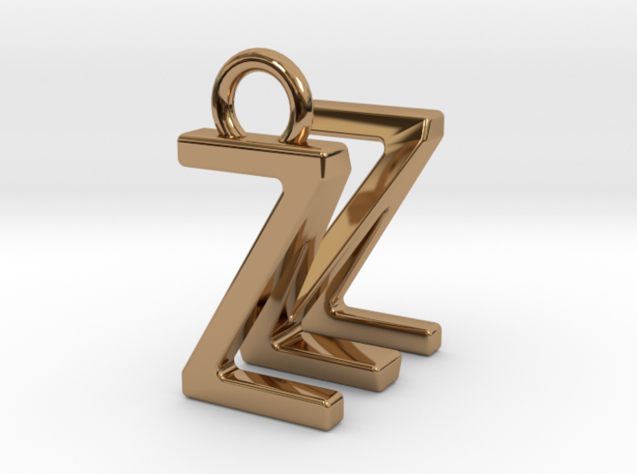 Two way letter pendant - MZ ZM 3d printed