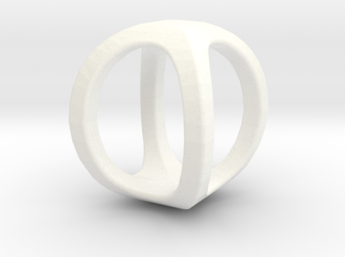Two way letter pendant - OO O 3d printed