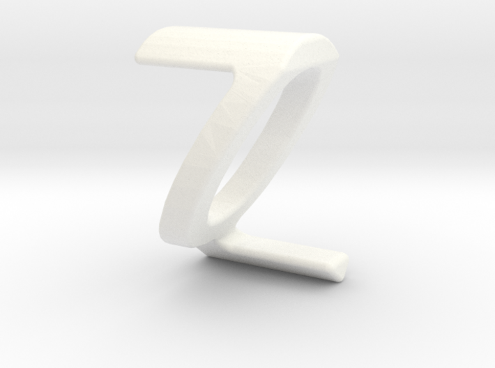 Two way letter pendant - QZ ZQ 3d printed