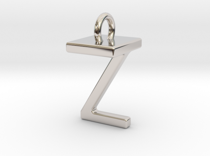 Two way letter pendant - TZ ZT 3d printed