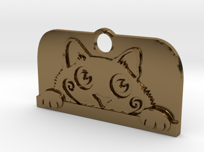 Voyeur Cat Pendant 3d printed