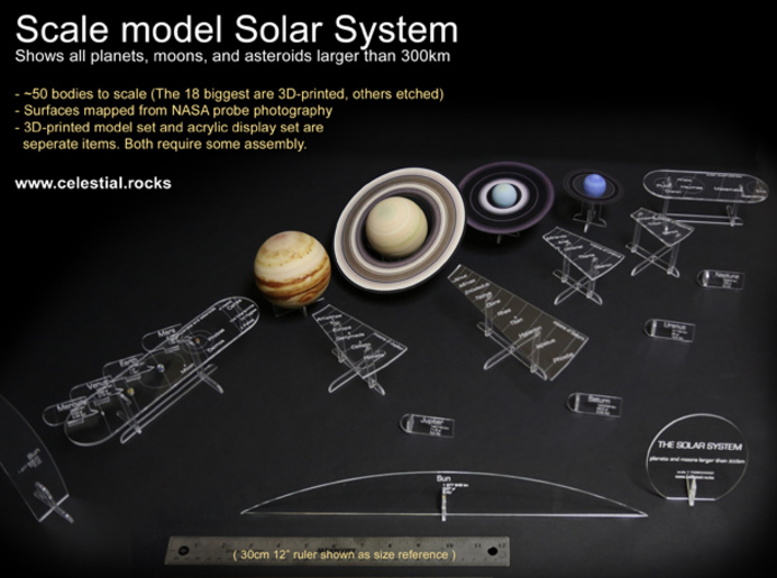 True scale model Solar-System. Moons & all planets (CCWSF8QXL) by jayfisher
