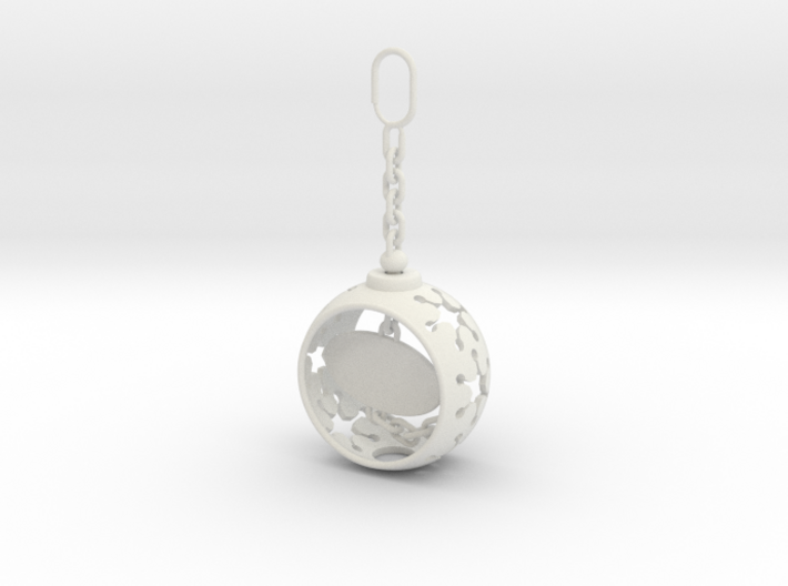 DRAW ornament - chain finial pass thru personalize 3d printed 