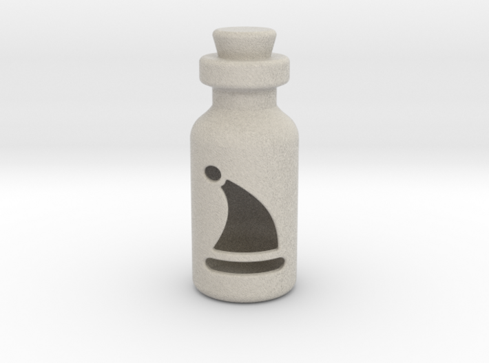 Small Bottle (Christmas Hat) 3d printed