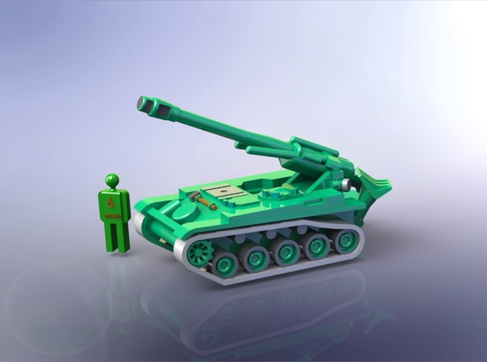 French AMX 13 F3 155mm SPG 1/285 6mm 3d printed