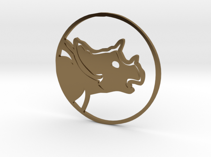 Triceratops Coin 3d printed