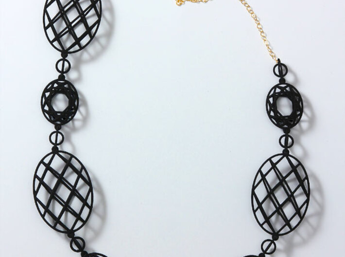 Faceted Ovals Necklace 3d printed