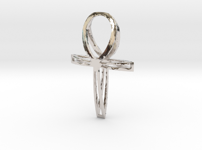 Large Double Ankh Pendant 3d printed