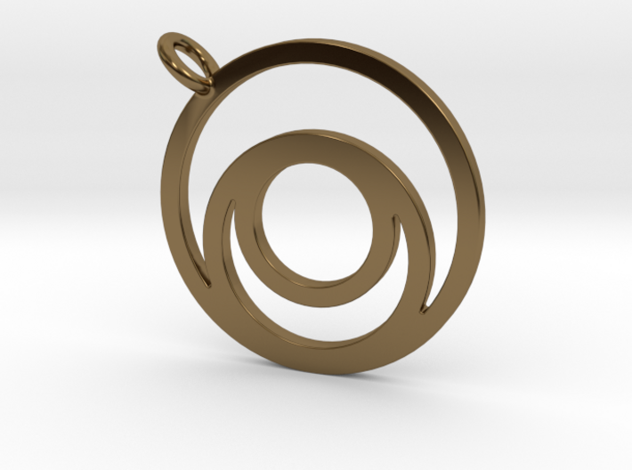Nested Circles Pendant 3d printed