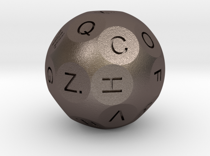 D26 Alphabetical Sphere Dice for Impact! Miniature 3d printed