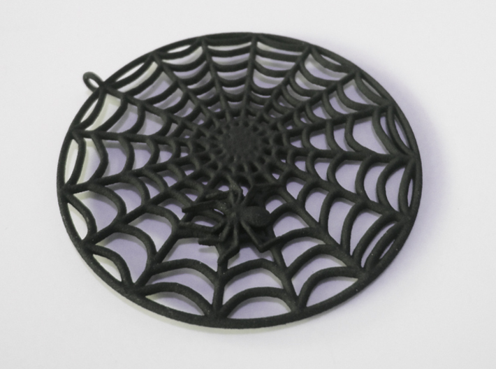 Spiderweb Pendant 3d printed 
