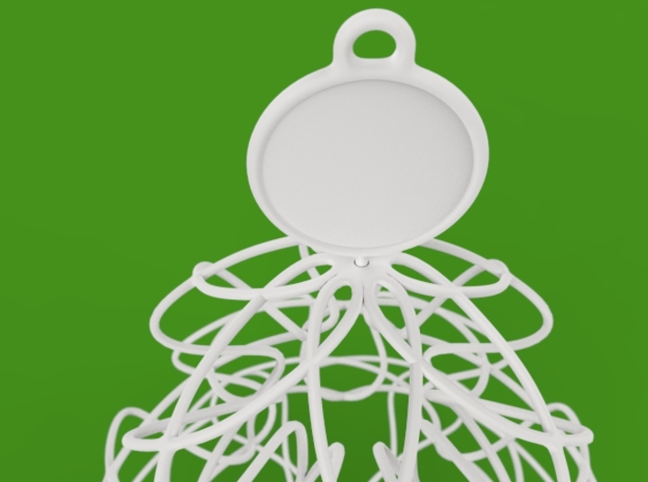 Twisted tree Christmas ornament 3d printed detail render