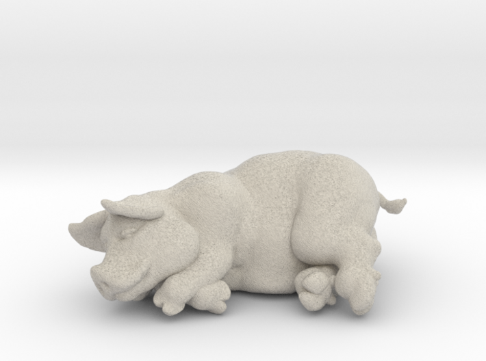 SLEEPING PIG 3d printed