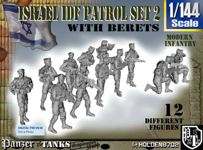 1-144 IDF BERET PATROL SET 2 3d printed