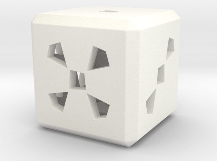 Dice No.3 M (balanced) (2.4cm/0.95in) 3d printed