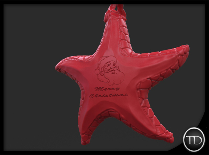 Christmas Starfish 3d printed