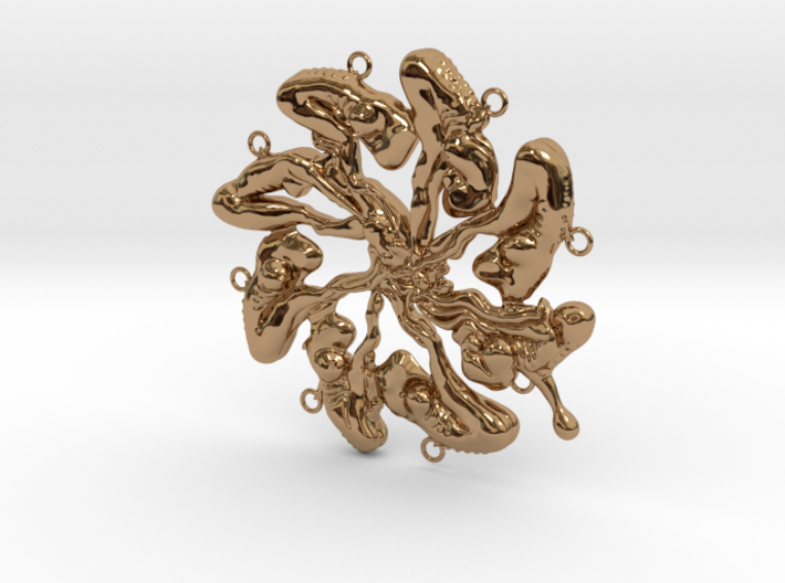 Elastic Life-cycle Pendant, 2.5&quot; Fine Art Sculpt. 3d printed
