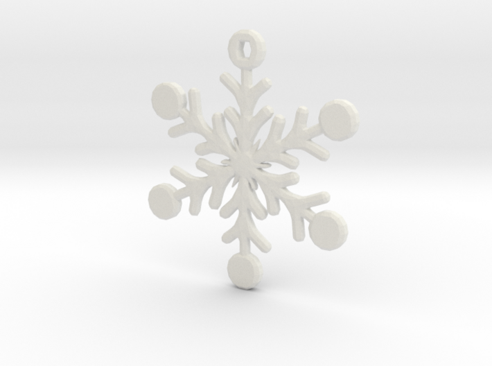 Snowflake Earring/Pendant 3d printed
