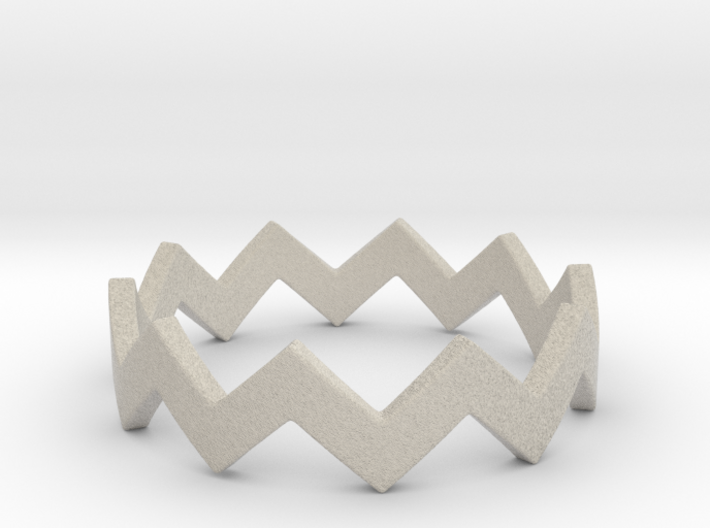 Zig Zag Wave Stackable Ring Size 6 3d printed