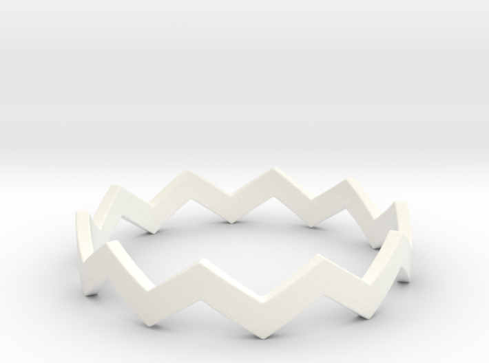 Zig Zag Wave Stackable Ring Size 13 3d printed