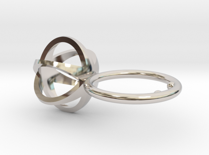 3D MINI STAR GLITZ SPARKLE RING - size 6 3d printed