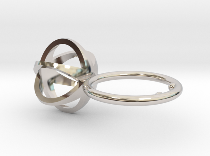 3D MINI STAR GLITZ SPARKLE RING - size 7 3d printed