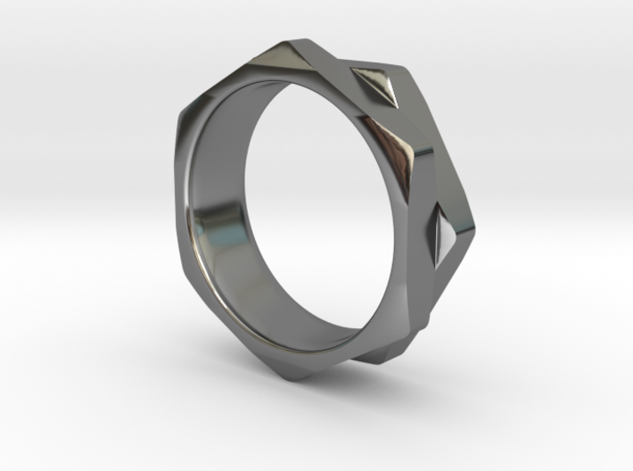 Double Hex Nut Ring 3d printed