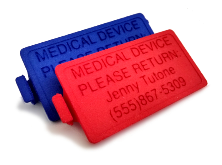 OmniPod PDM Personalized Battery Cover 3d printed Red &amp; Blue