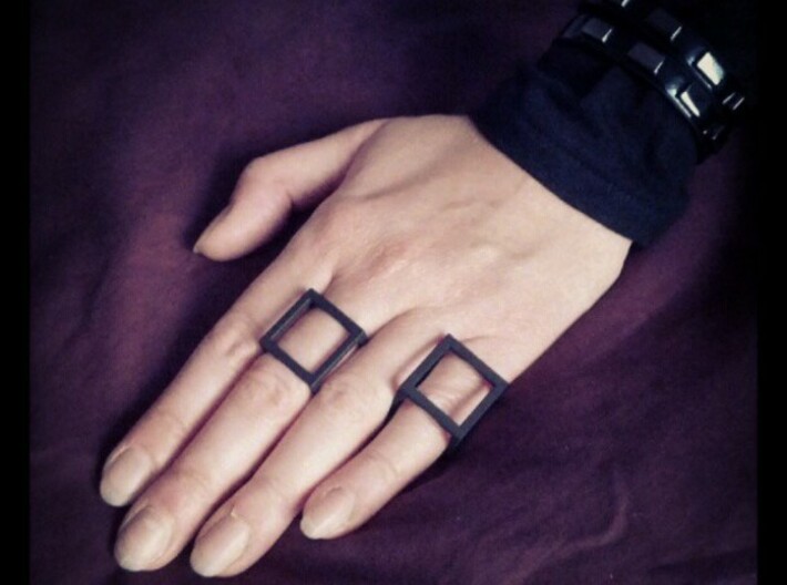 Cube ring size 47mm 3d printed