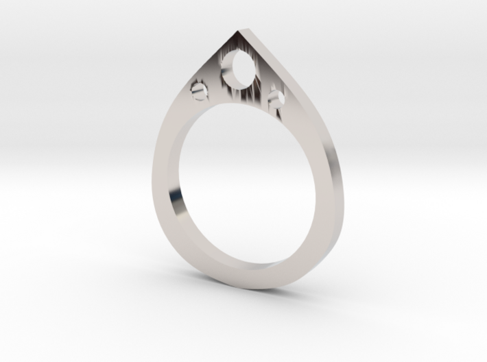 Teardrop Ring 3d printed