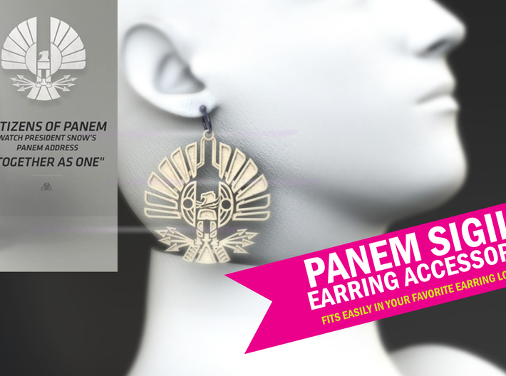 PANEM SIGIL EARRING ACCESSORY 3d printed
