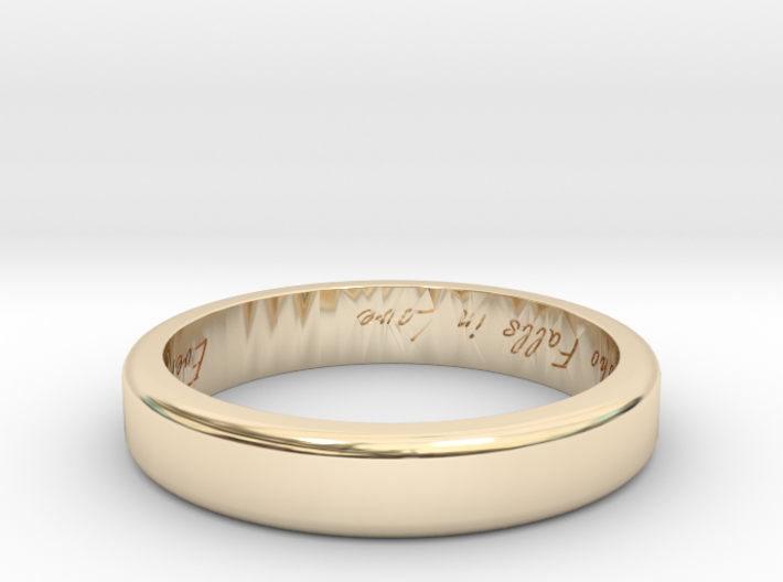 Engraved Standard Sized ring 3d printed