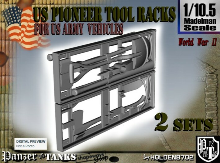 1-10.5 US Pioneer Tool Rack 3d printed